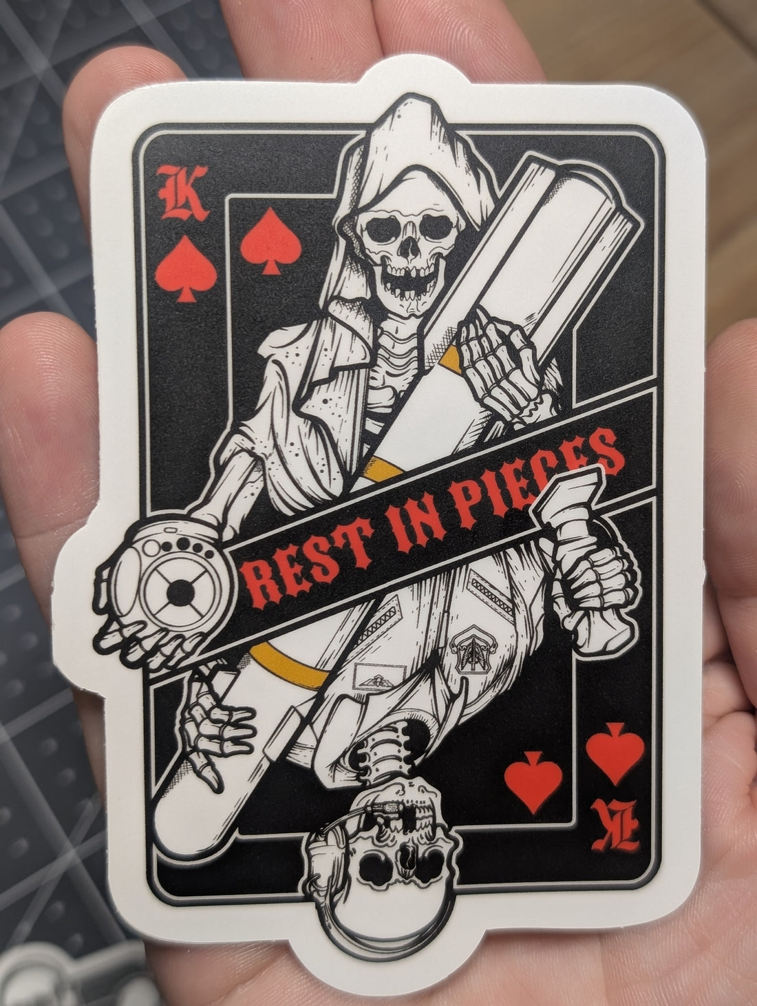 Small MQ-9 King of Spades Sticker