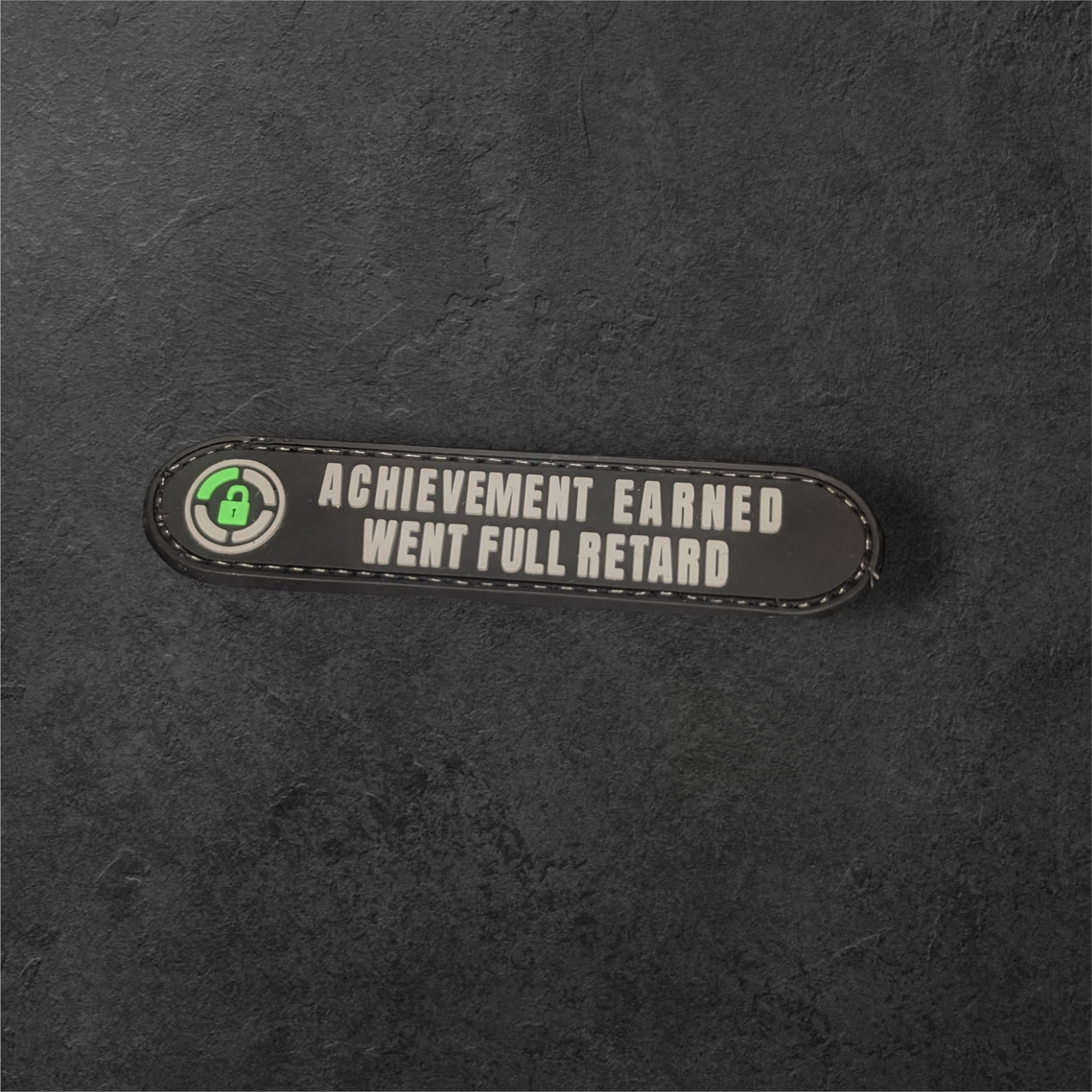 Achievement Unlocked — Went Full R*tard(2" PVC Hook-Back Patch) SCIF Rat Supply Co