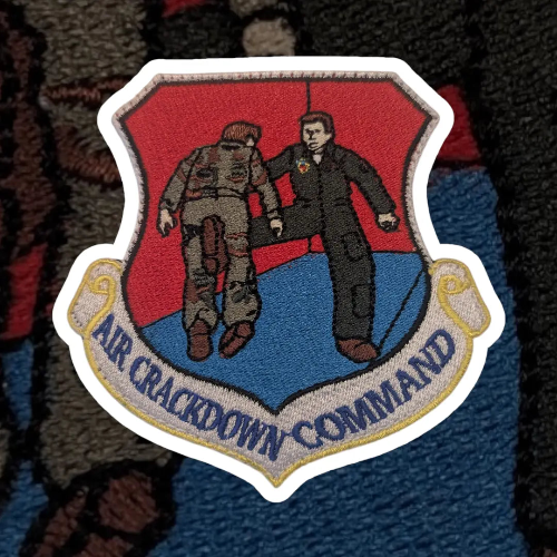 air command morale tactical patch hook backing military humor 