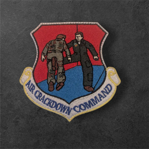 air command morale tactical patch hook backing military humor 