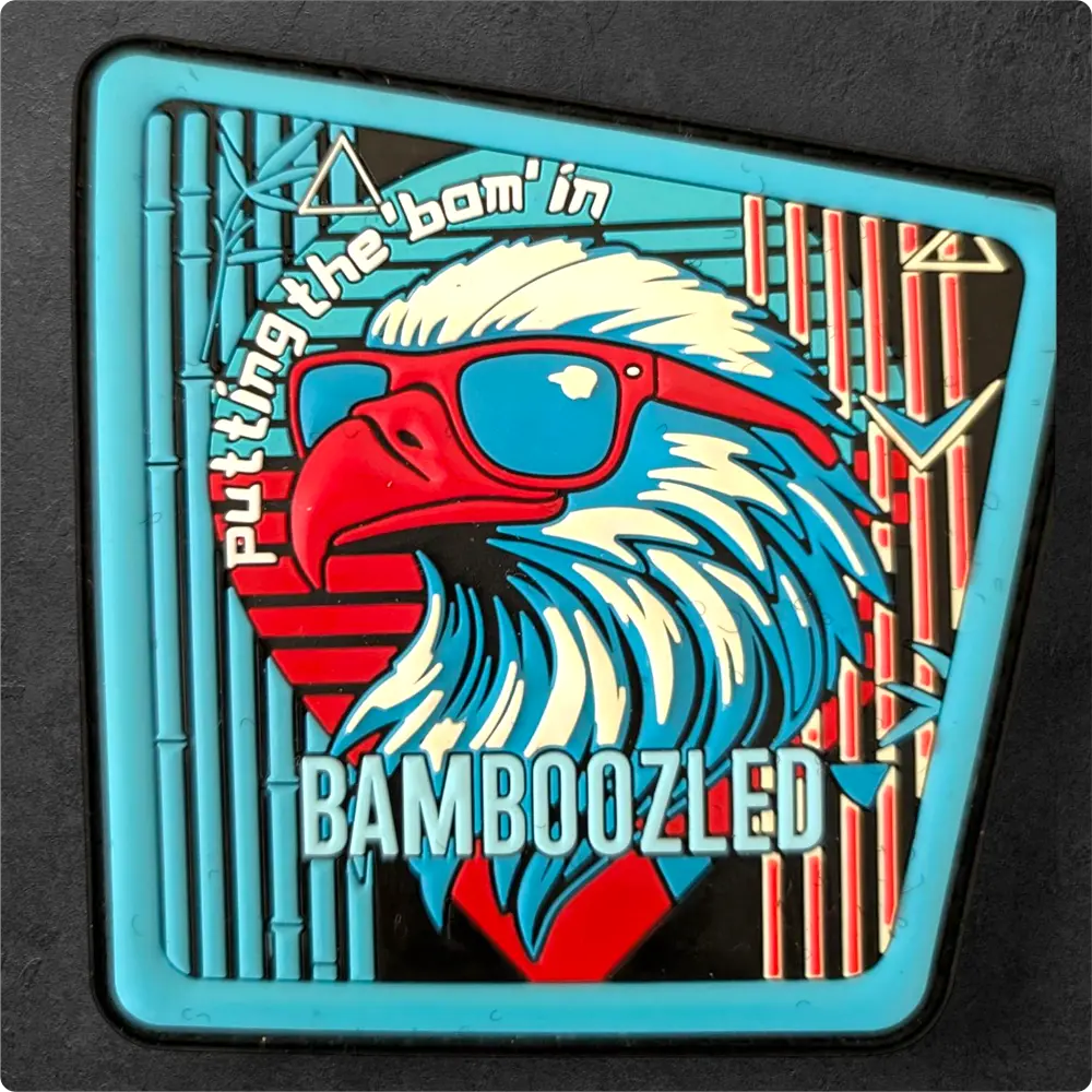 bamboozled pvc morale patch retro eagle tactical design detail