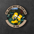 Cartoon characters in a space-themed setting with text on a dark background