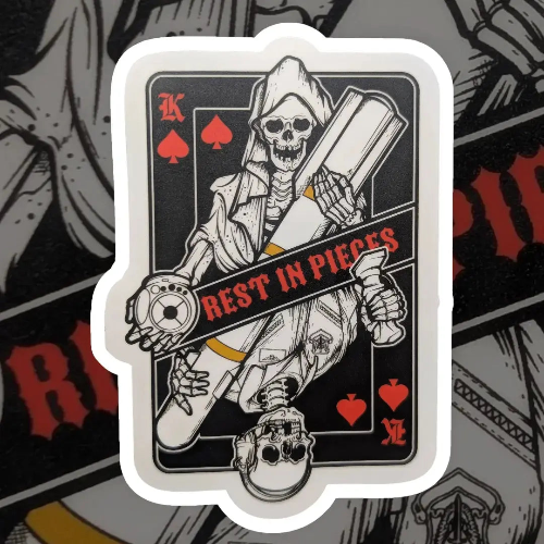 mq9 drone king sticker vinyl decal close up