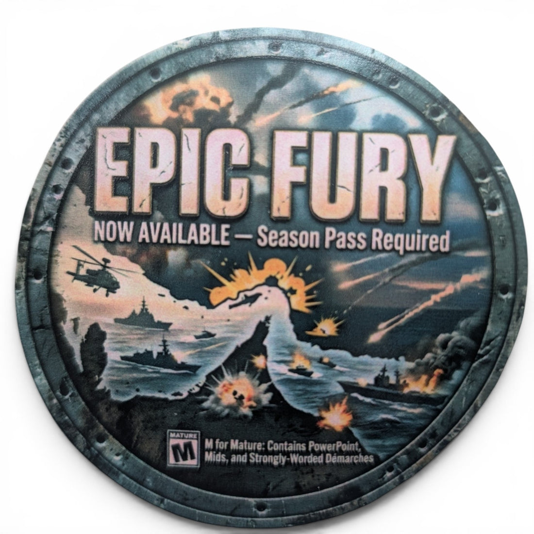 Epic Fury — Modern Warfare-Style Vinyl Sticker (2.8")