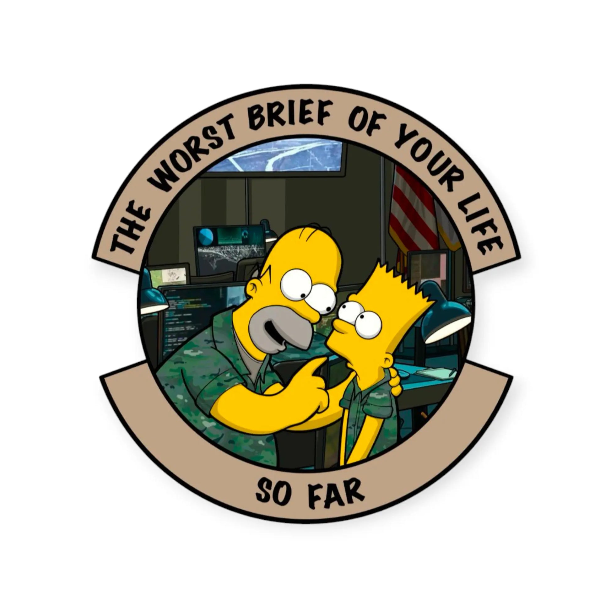 Worst Brief of Your Life (…So Far) — Intel Briefer Morale3" Sticker SCIF Rat Supply Co