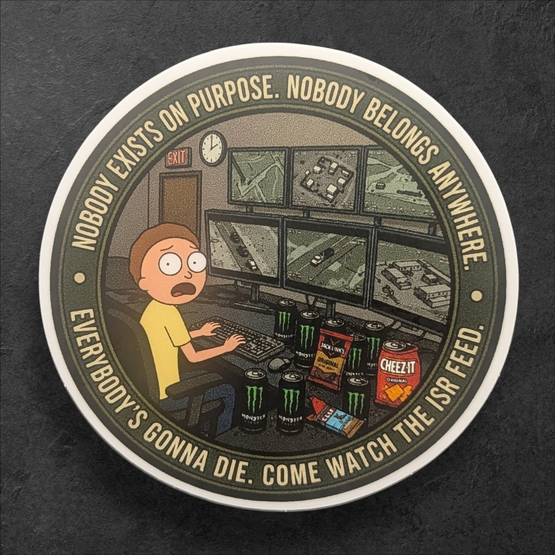 Existential ISR Feed – 3" Sticker