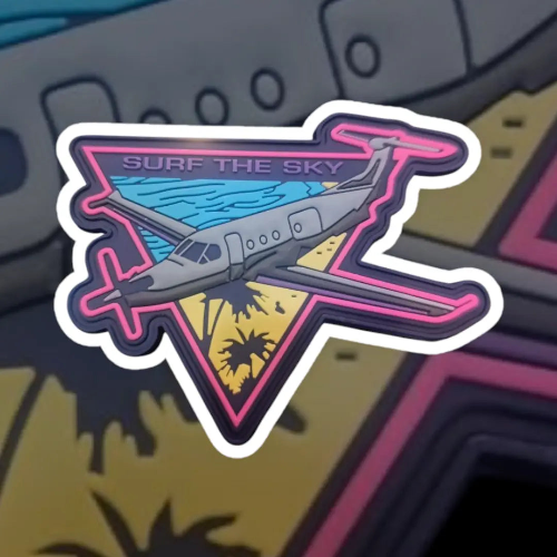 u28a aircraft surf the sky velcro morale patch aviation design 